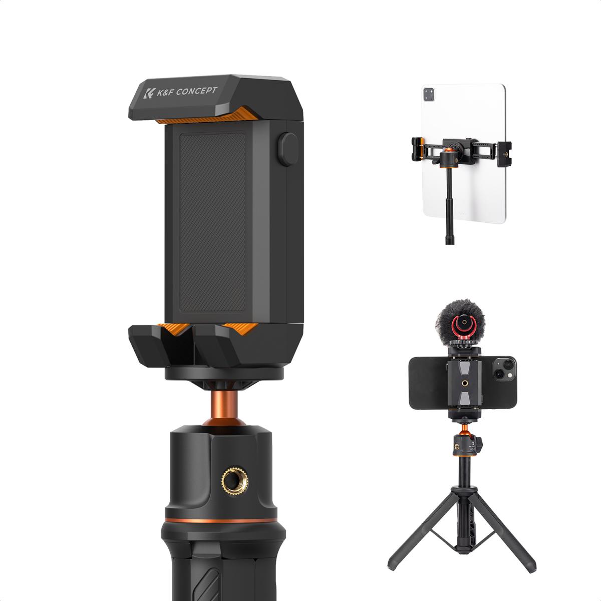 هولدر نگه دارنده موبایل K&F Concept iPad Tablet and Cellphone Tripod Mount SKU: KF31.095